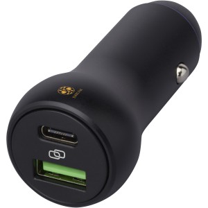 Pilot dual 55W USB-C/USB-A car charger, Solid black (Car accesories)
