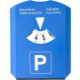 Plastic 2-in-1 parking disc Teddie, cobalt blue