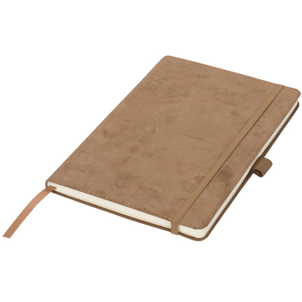 Printed Carbony A5 suede notebook, Brown (Notebooks)