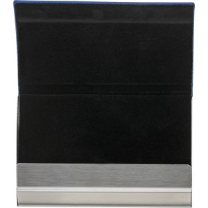 Horizontal, curved business card holder, blue (Card holders)