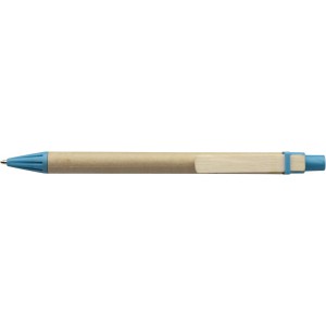 Cardboard ballpen Peter, light blue (Wooden, bamboo, carton pen)