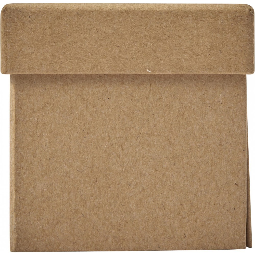 Cardboard Cube Desk Organizer Brown Post It Index