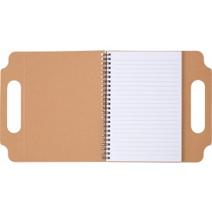 Cardboard notebook Gianluca, brown (Notebooks)