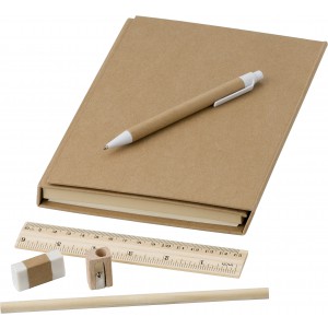 Cardboard writing folder Montana, brown (Folders)