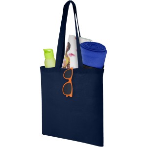 Carolina 100 g/m2 cotton tote bag, Navy (cotton bag)