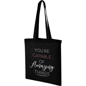 Carolina 100 g/m2 cotton tote bag, solid black (cotton bag)