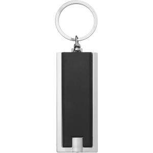 Castor LED keychain light, solid black,Silver (Keychains)