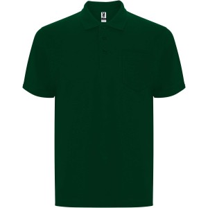 Centauro Premium short sleeve unisex polo, Bottle green (Polo shirt, 90-100% cotton)