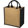 Chennai tote bag made from jute, Natural, solid black