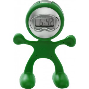 Sport-man clock with alarm, light green (Clocks and watches)