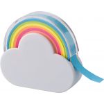 Cloud and rainbow memo tape dispenser, white