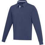 Clyde unisex organic rugby polo sweatshirt, Navy (3823755)