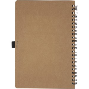 Cobble A5 wire-o recycled cardboard notebook with stone paper, Natural (Notebooks)