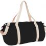 Cochichuate cotton barrel duffel bag, solid black