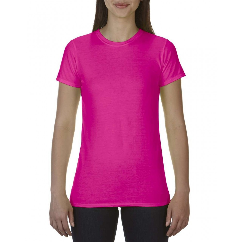 Comfort Colors Ladies Fitted Tee Neon Pink 2xl T Shirt