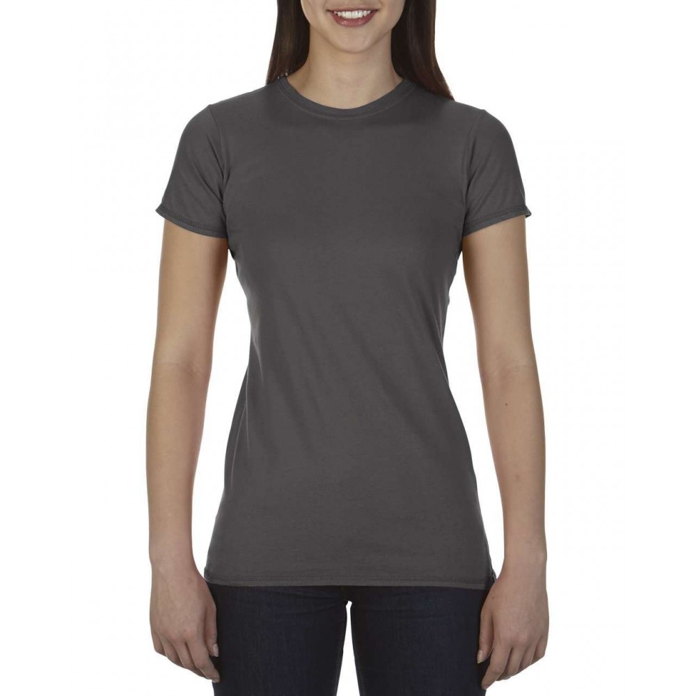 Comfort Colors Ladies Fitted Tee Pepper Xs T Shirt 90 100