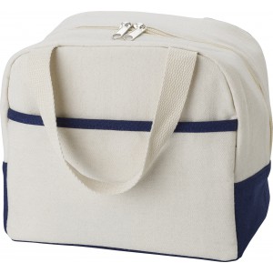 Cotton (280 gr/m2) cooler bag Alex, navy/natural (Cooler bags)