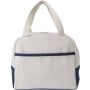 Cotton (280 gr/m2) cooler bag Alex, navy/natural