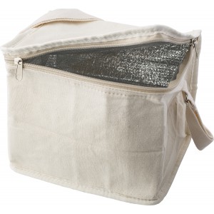 Cotton jute cooler bag Misha, khaki (Cooler bags)