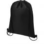 Oriole 12-can drawstring cooler bag, Solid black