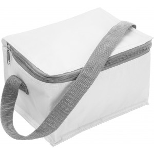 Polyester (420D) cooler bag Cleo, white (Cooler bags)