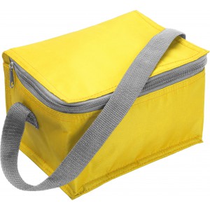 Polyester (420D) cooler bag Cleo, yellow (Cooler bags)