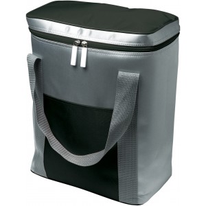 Polyester (420D) cooler bag Theon, black/silver (Cooler bags)
