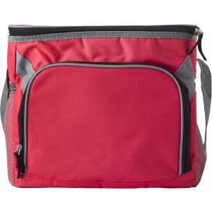 Polyester (600D) rectangular cooler bag, red (Cooler bags)