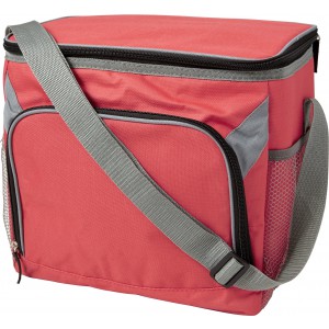 Polyester (600D) rectangular cooler bag, red (Cooler bags)