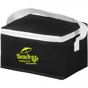 Spectrum 6-can non-woven cooler bag, solid black (Cooler bags)