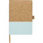 Cork and cotton notebook Trevor, aqua (967381-166)