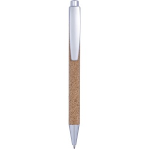 Cork ballpen Macie, silver (Wooden, bamboo, carton pen)