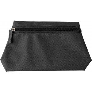 Polyester (600D) toilet bag, black (Cosmetic bags)