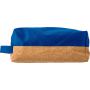Polyester and cork toilet bag Lynn, blue