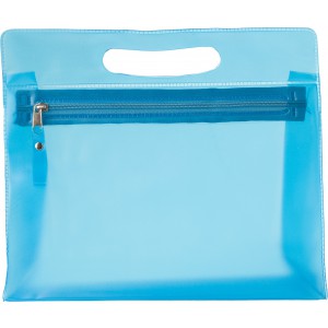 PVC Frosted toilet bag, light blue (Cosmetic bags)