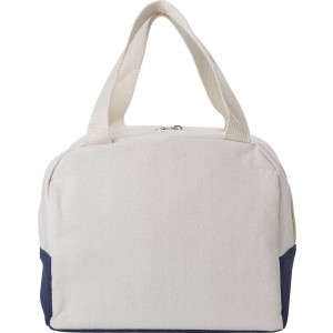 Cotton (280 gr/m2) cooler bag Alex, navy/natural (Cooler bags)