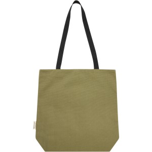 Joey GRS recycled canvas versatile tote bag 14L, Olive (cotton bag)