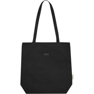 Joey GRS recycled canvas versatile tote bag 14L, Solid black (cotton bag)