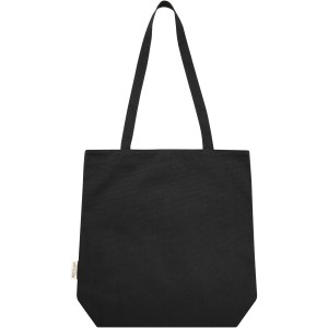 Joey GRS recycled canvas versatile tote bag 14L, Solid black (cotton bag)