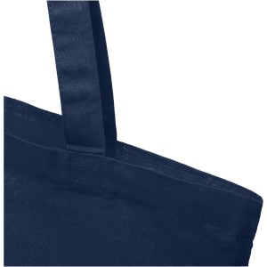Madras 140 g/m2 GRS recycled cotton tote bag 7L, Navy (cotton bag)