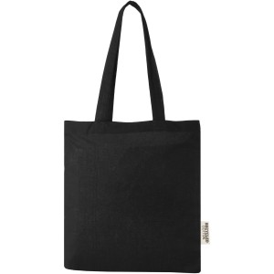 Madras 140 g/m2 GRS recycled cotton tote bag 7L, Solid black (cotton bag)