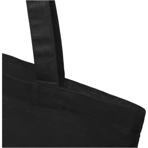 Madras 140 g/m2 GRS recycled cotton tote bag 7L, Solid black (cotton bag)