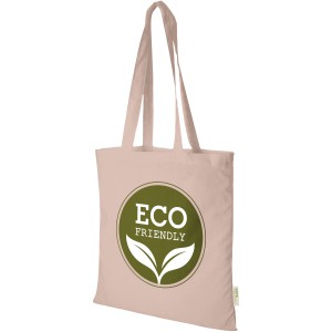 Orissa 100 g/m2 GOTS organic cotton tote bag 7L, Rose gold (cotton bag)