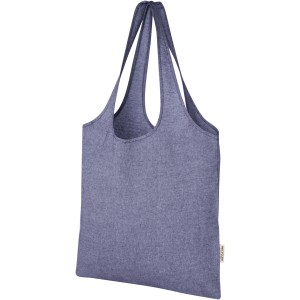 Pheebs 150 g/m2 recycled cotton trendy tote bag 7L, Heather blue (cotton bag)