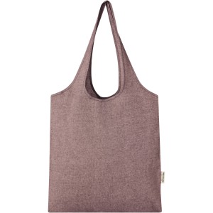 Pheebs 150 g/m2 recycled cotton trendy tote bag 7L, Heather maroon (cotton bag)