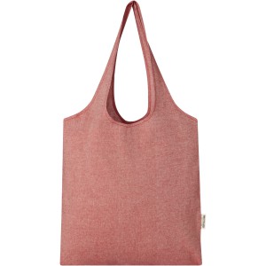 Pheebs 150 g/m2 recycled cotton trendy tote bag 7L, Heather red (cotton bag)