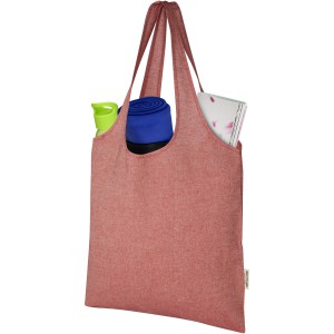 Pheebs 150 g/m2 recycled cotton trendy tote bag 7L, Heather red (cotton bag)