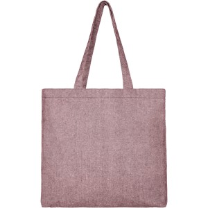 Pheebs 210 g/m2 recycled gusset tote bag, Heather maroon (cotton bag)