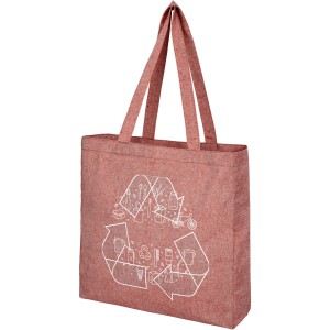 Pheebs 210 g/m2 recycled gusset tote bag, Heather red (cotton bag)