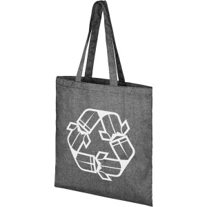 Pheebs 210 g/m2 recycled tote bag, Heather black (cotton bag)